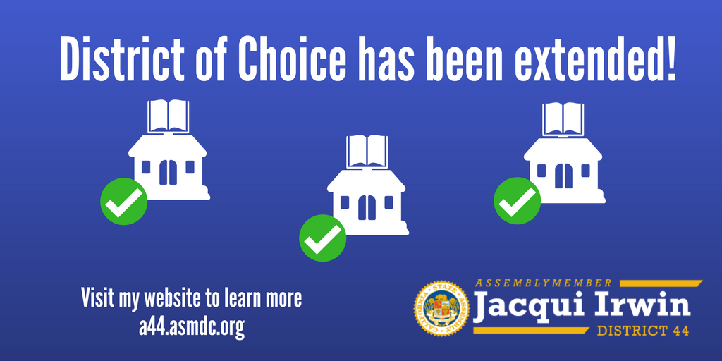 District of Choice has been Extended