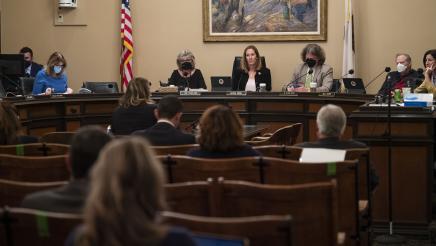 Asm. Irwin and other committee members listening to testimony