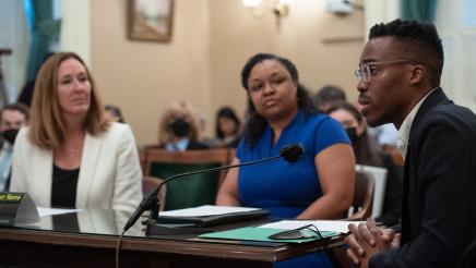 Chidi Agu providing testimony