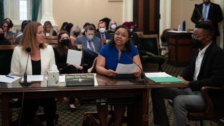 Dr. Aisha Lowe providing testimony