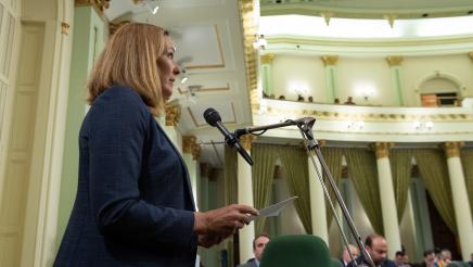 Asm. Irwin speaking on the Assembly Floor
