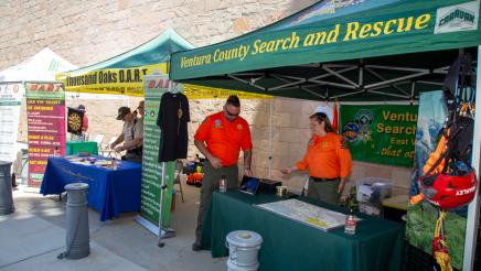 Thousand Oaks D.A.R.T. booth and Ventura County Search and Rescue booth