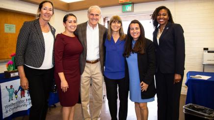 Asm. Irwin, Asm. Bennett, and Sen. Limón with the clinic staff