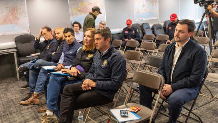 Asm. Irwin, Speaker Rivas and other members seated, listening on