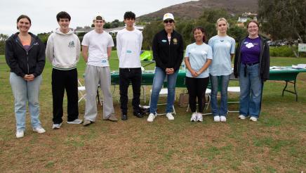 Group photo of Asm. Irwin with volunteers