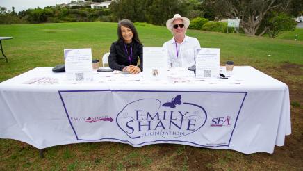 Staffers at Emily Shane Foundation table