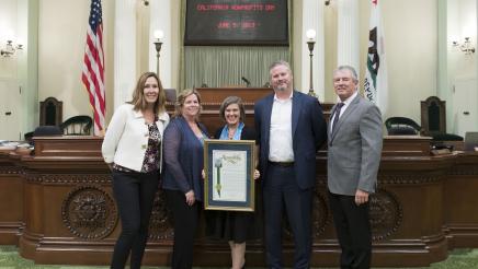 Asm. Irwin honoring the foundation