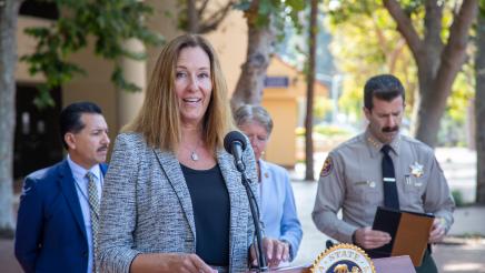 Asm. Irwin at podium