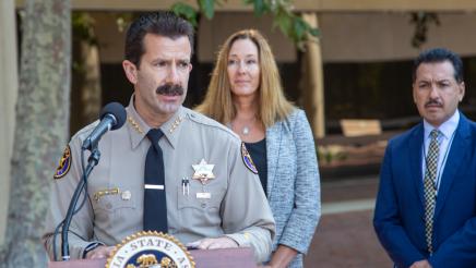 Sheriff at podium